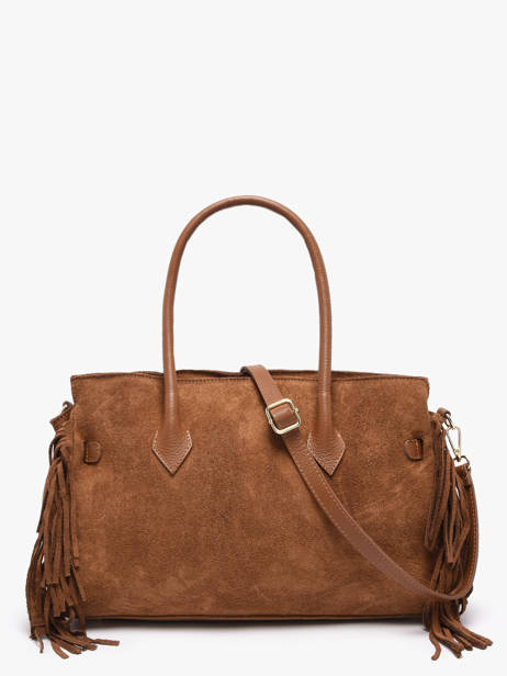 Schoudertas Velvet Leder Milano Bruin velvet VE25114 ander zicht 4